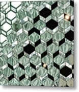 Cubes And Hexagons Metal Print