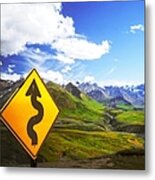 Curves Ahead Metal Print