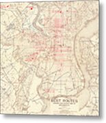 Cyclers' And Drivers' Best Routes In And Around Philadelphia Metal Print
