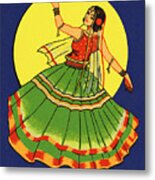 Dancer With Veil And Large Skirt Metal Poster
