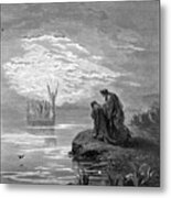 Dante Bows Before The Angel Pilot  1870 Metal Print