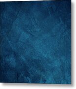 Dark Blue Grunge Background Metal Print