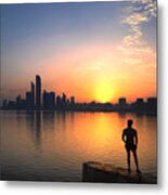 Dawn At Abu Dhabi Metal Print