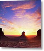Dawn At Monument Valley Metal Print