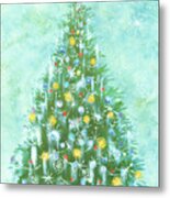 Decorated Christmas Tree Metal Print