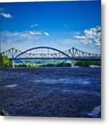 Deep Blue On The Mississippi Metal Print