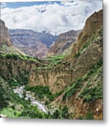 Deep Mountain River Canyon Between Metal Print