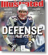 Defense Rules The Playoffs Road To The Super Bowl Sports Illustrated Cover Metal Print