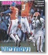 Denver Broncos Rich Karlis, 1987 Afc Championship Sports Illustrated Cover Metal Print