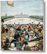 Departure Of A Balloon From Paris Metal Print