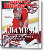 Detroit Red Wings Goalie Dominik Hasek, 2002 Nhl Stanley Sports Illustrated Cover Metal Print