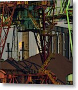 Detroit Steel Mill Structures Un10186 Metal Print