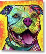 Dewey Pit Bull Metal Print