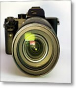 Digital Mirrorless Camera With Zoom Lens Metal Print