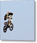 Dirt Bike Stunts - In The Air V Metal Print