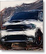 Dodge Durango Srt Drawing Metal Print