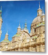Domes And Towers Zaragoza Spain Cathedral Metal Print