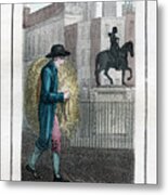 Door Mats, Charing Cross, London, 1805 Metal Print