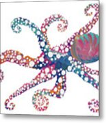 Dotted Octopus Ii Metal Print