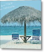 Down Time Quote Metal Print