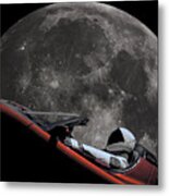 Driving Around The Moon Metal Print