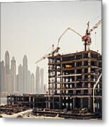 Dubai Construction Metal Print