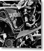 Ducati Mike Hailwood Replica Monochrome Metal Print