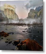Dusk In Yosemite Metal Print