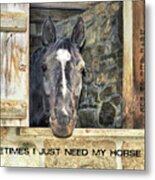 Dutch Door Quote Metal Print