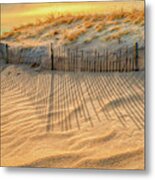 Early Morning Shadows At The Sand Dune Metal Print