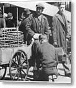 Early Philadelphia Pretzel Vendor Metal Print