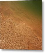 Earth, Sand And Sea Water View Metal Print