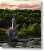 East Channel Lighthouse #1 - Grand Island Mi Metal Print