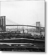 East River Bridge Metal Print