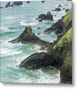 Ecola Rocky Shore Metal Print