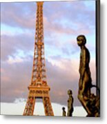 Eiffel Tower At Sunset Metal Print