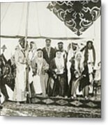 Emir Faisal With Warriors In His Tent Metal Print