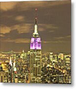 Empire State At Night Metal Print