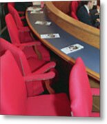 Empty Chairs At The Committee On Ways Metal Print