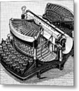 Engraving Of The Williams Typewriter Metal Print