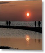 Enjoying The Sun Rise Metal Print