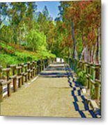 Equestrian And Hiking Path Iv Painterly Metal Print