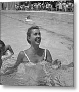 Esther Williams In The Pool Metal Print