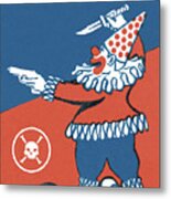 Evil Clown With Knife And Gun Metal Poster