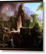 Expulsion From The Garden Of Eden By Thomas Cole Metal Print