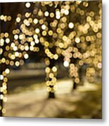 Extreme Blur Christmas Lights Metal Print