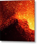 Eyjafjallajokull Volcano Erupting Metal Print