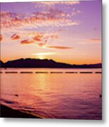 Lake Tahoe Sunset Reflections Metal Print