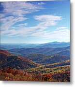Fall Foliage On The Mountainside Metal Print