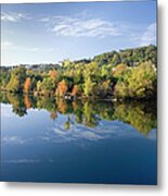 Fall Reflections In Water Metal Print